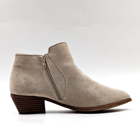 Free People X Ecote Women Low Western Cream Suede ankle Boots size 10 - Picture 11 of 12